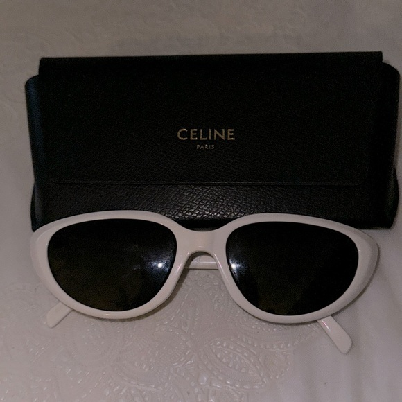Celine sunglasses/ white with case - Picture 1 of 5